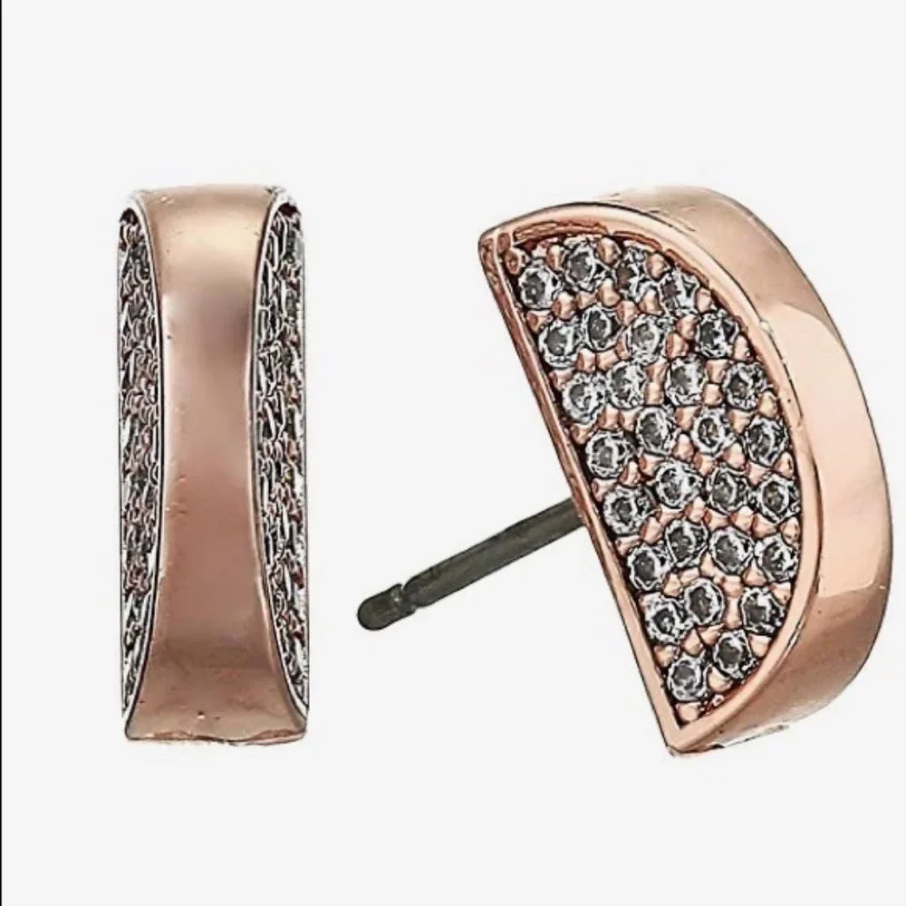 Kate Spade Sliced Scallops Pavé Stud Earrings